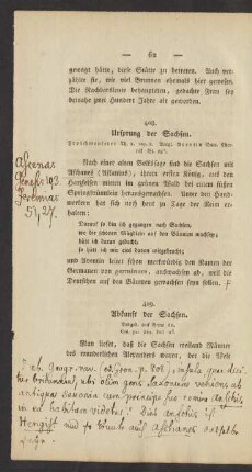 409. Abkunft der Sachsen.