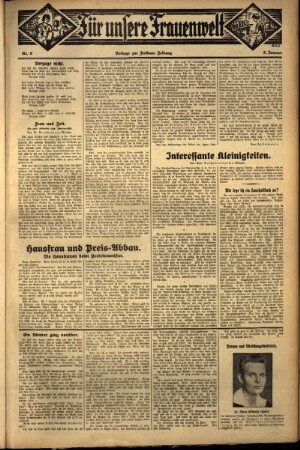 Zweite Ausgabe vom Samstag, den 09. Januar 1932.