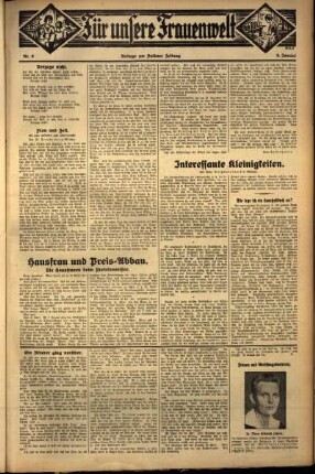 Zweite Ausgabe vom Samstag, den 09. Januar 1932.
