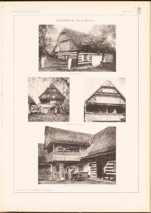 Bauernhäuser, Turnau: Ansichten (aus: Das Bauernhaus in Österreich-Ungarn, hrsg.v. Ingenieur- und Architektenverein, 1906)