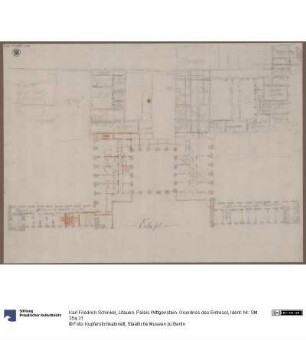Litauen. Palais Wittgenstein. Grundriss des Entresol