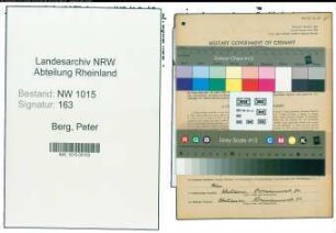 Entnazifizierung Peter Berg , geb. 27.03.1893 (Maler)