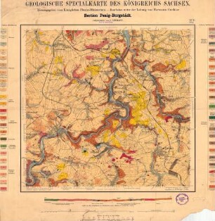Geologische Specialkarte des Königreichs Sachsen [5042] Penig-Burgstädt
