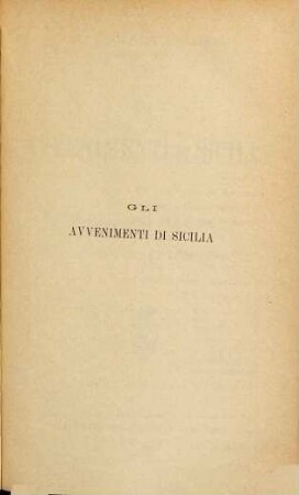 Gli avvenimenti di Sicilia e le loro cause
