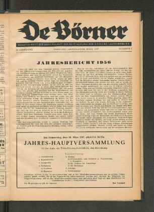 22. Jahrgang, Hamburg-Langenhorn, März 1957, Nummer 3