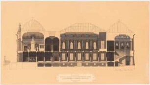 Kollegiengebäude der Kaiser-Wilhelm-Universität Straßburg Wettbewerb: Querschnitt 1:100