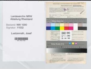 Entnazifizierung Josef Luetzenrath, geb. 27.06.1895 (Kaufmann)