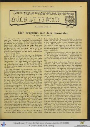Eine Bergfahrt mit dem Grossvater.