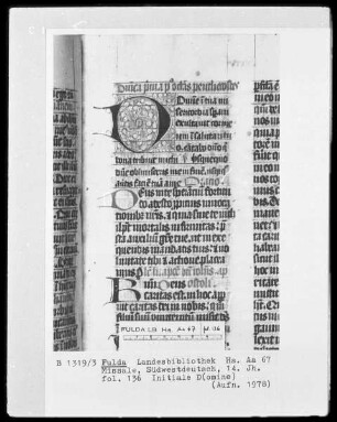 Missale — Initiale D(omine), Folio 136recto