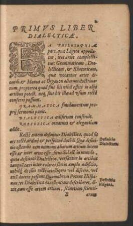 Primus Liber Dialecticae.