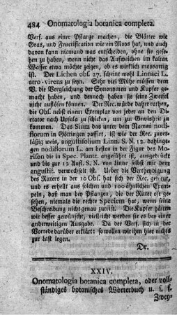 Onomatologia botanica completa, oder vollständiges botanisches Wörterbuch. T.2.