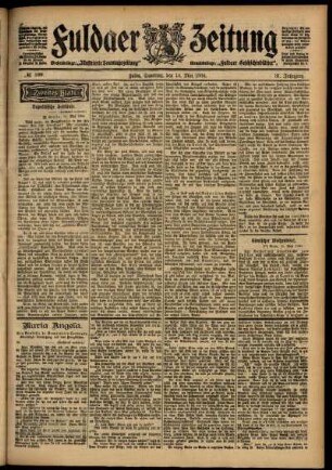 Zweite Ausgabe vom Samstag, den 14. Mai 1904.