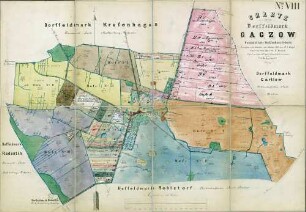 N° VIII; Charte von der Dorffeldmark Gazow, Domanial-Amts Mecklenburg-Redentin