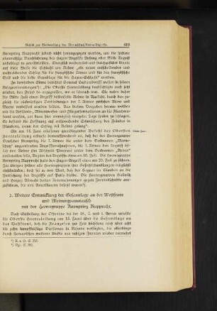 2. Weitere Entwicklung der Gesamtlage an der Westfront und Meinungsaustausch mit der Heeresgruppe Kronprinz Rupprecht.