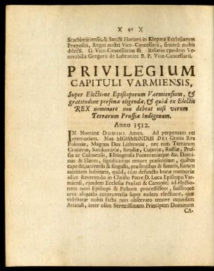 Privilegium Capituli Varmiensis