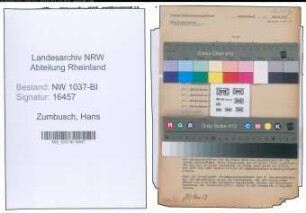 Entnazifizierung Hans Zumbusch , geb. 14.07.1910 (Apotheker)