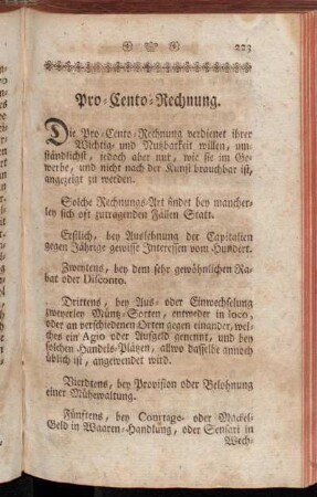 Pro-Cento-Rechnung.
