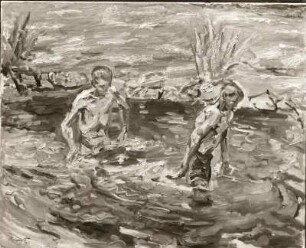 Badende Knaben : Badende Knaben. gemälde (1911; M. Slevogt)