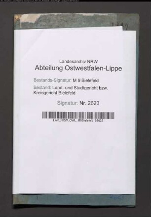Erblasser: Niggeweg, Anna Maria, geb. Voss: Testament