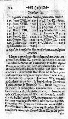 Seculum XI. [Das eilffte Jahr-Hundert]