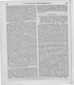 Malchus, C. A. v.: Statistik und Staatenkunde. Ein Beitrag zur Staatenkunde von Europa. Stuttgart, Tübingen: Cotta 1826