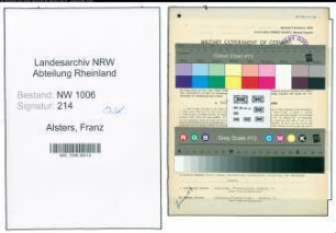 Entnazifizierung Franz Alsters , geb. 09.09.1876 (Geschaeftsinhaber)
