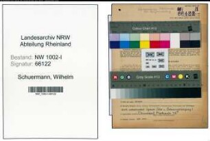 Entnazifizierung Wilhelm Schuermann, geb. 02.02.1894 (Angestellter)