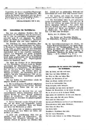 Liederbücher für Volksschulen : [Erziehung] ; [Für das Reich] ; [Amtliche Erlasse] ; [Amtlicher Teil]