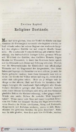 II. Religiöse Zustände