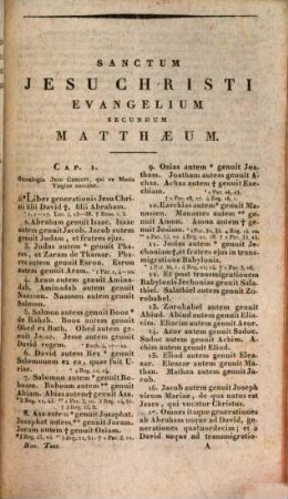 Biblia sacra vulgatae editionis : Iuxta exemplar ex Typographia Vaticana Romae 1592, 3. Novum Testamentum