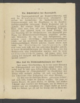 Die Schädlichkeit der Karenzfrist