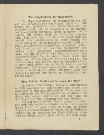 Die Schädlichkeit der Karenzfrist