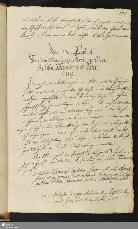 9. Capitel. Von dem Praecedenz-Streit zwischen Sachsen-Weimar und Altenburg.