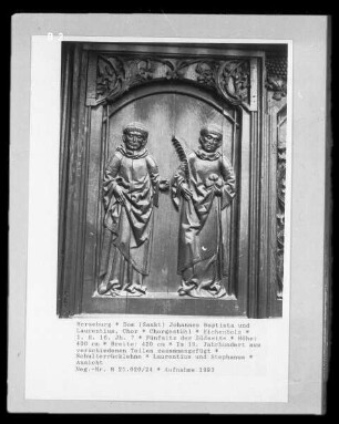 Fünfsitz der Südseite — Laurentius und Stephanus