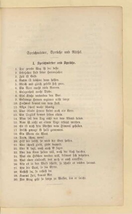 Sprichwörter, Sprüche und Rätsel