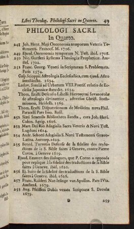 49-69, Philologi Sacri. - Practici Anglicani.