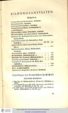 Bildungsanstalten