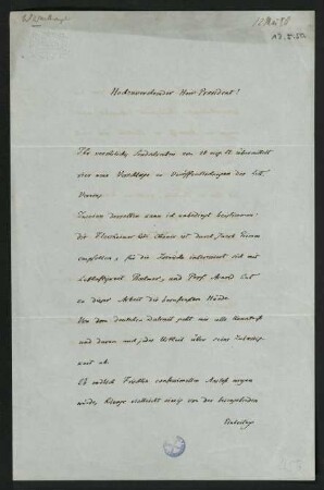 Brief vom 12. Mai 1850