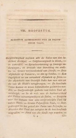 VIII. Hoofdstuk. Algemene aanmerkingen over Polynesische talen