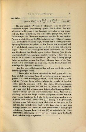 Über die Gesetze des Mitschwingens : vorgelegt in der Sitzung vom 11. December 1862