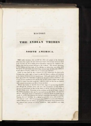 History of the Indian tribes of North America