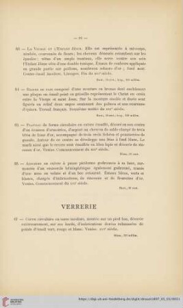 Verrerie (Nr. 67 - 85)