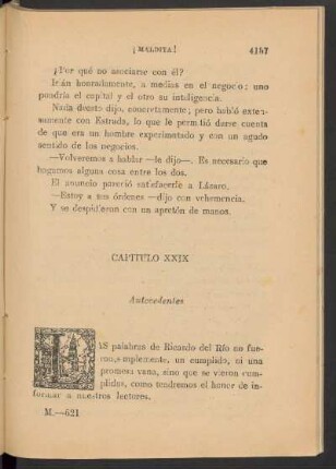 Capítulo XXIX - Antecedentes