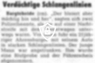 Verdächtige Schlagenlinien