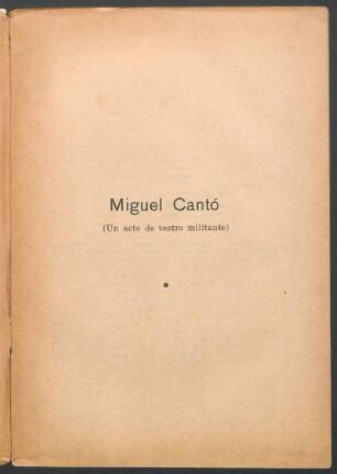 Miguel cantó