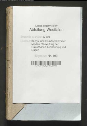 Frohndienstregister der Grafschaft Tecklenburg