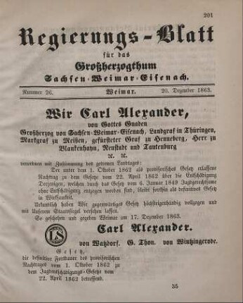 Nr. 26 : 20. Dezember 1863