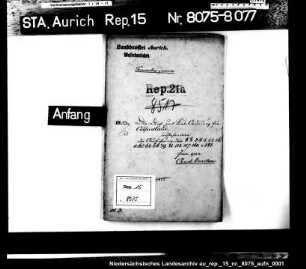 Die Ausführung der Deich- und Sielordnung hinsichtlich der Feststellung des Höhennivellements: Amt Emden