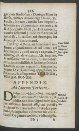Appendix. Ad Librum Tertium.
