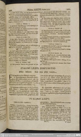 Psalmi LXXVI. Dispositio. DEUs bellator. Sion tuta DEo vindice